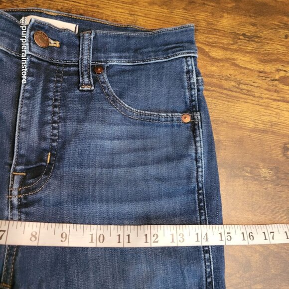 Madewell Jeans 26 Skinny 10" High Rise Woodland Wash Stretch Tummy Control Denim - Picture 9 of 12